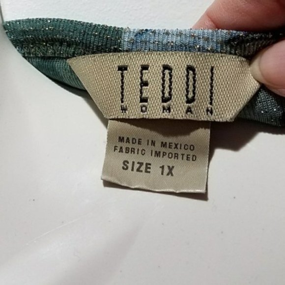 *SOLD*  Teddi Speckled Floral Festival Top 1X - Picture 3 of 7